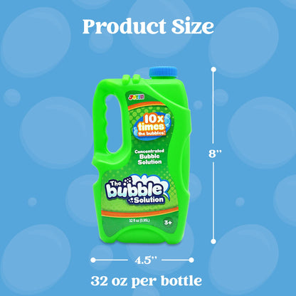 JOYIN 32 oz concentrated bubble solution (green) for kids, bubble liquid for boys and girls summer outdoor play, bubble blowing toys and prizes for the classroom