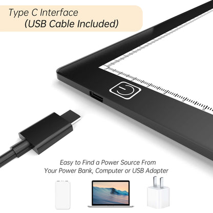 Slide Scanner Ultra-thin Dimmable LED Light Pad - 5600K - 30 x 21 centimeters - Backlight for Converting 35mm Slide and Negative to Digital Image