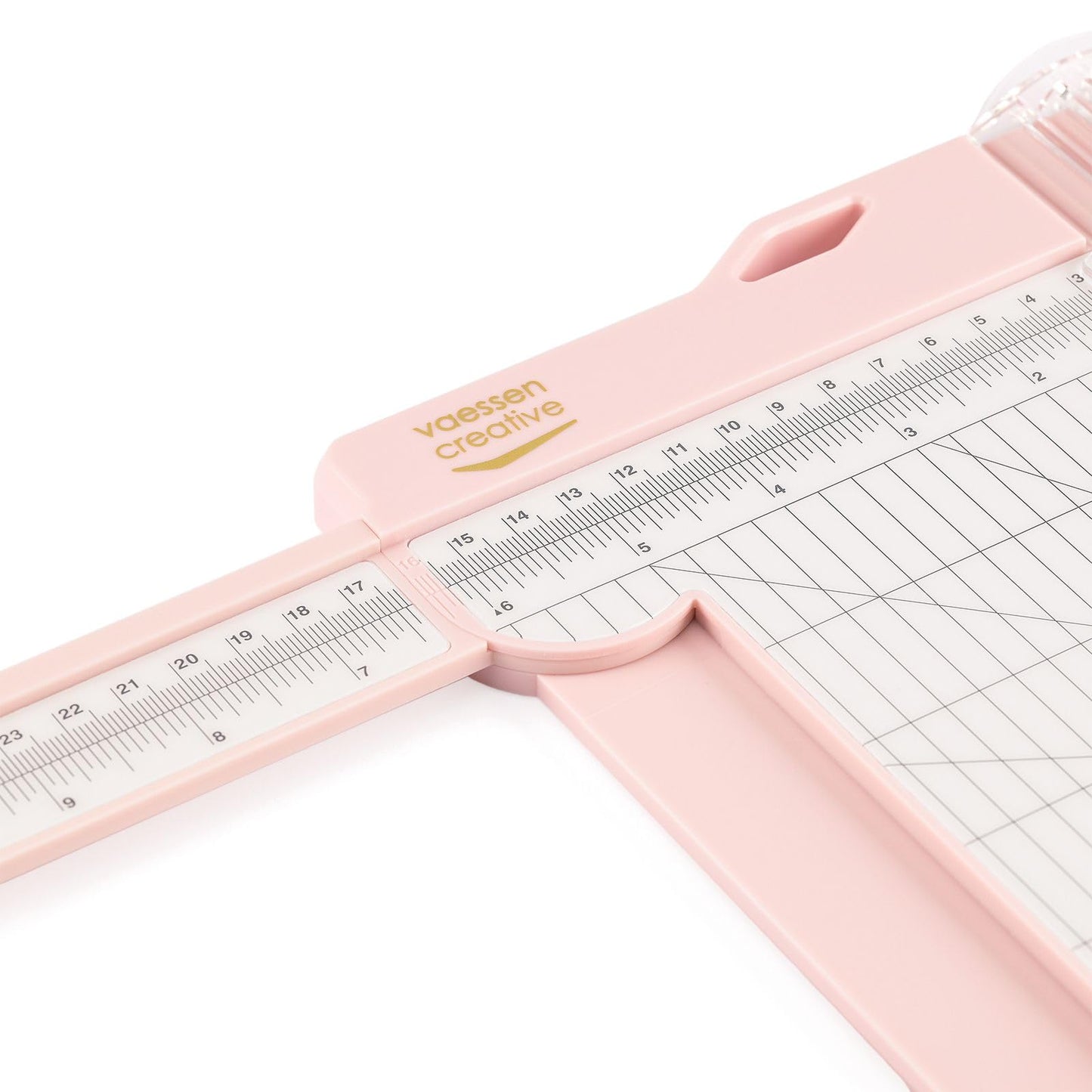 Vaessen Creative 2207-110 Paper Trimmer for cutting and scoring straight lines on A3, A4, and smaller paper sizes, Pink, for scrapbooking and card making, 15.2 x 30.5 cm