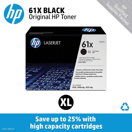 HP 61X (C8061X) Black Original High Yield Toner for HP LaserJet 4100