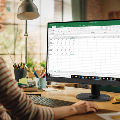 Lenovo D27-45 Monitor | 27" Full HD Monitor | 1920x1080 | 75Hz | 250 nits | 4ms response time | VA panel | HDMI | VGA | AMD Radeon FreeSync | Anti-glare | 4.6kg | black