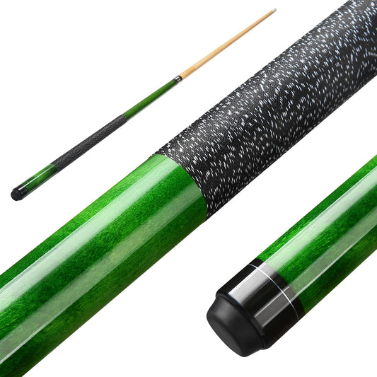 ASMPCUE Pool Cue, 58 Inch Billiard Cue Canadian Maple Wood Pool Cue 13mm Tips for Professional Pool Players, 1/2 Maple Cue Sticks for Billiard Table Sport (Green)