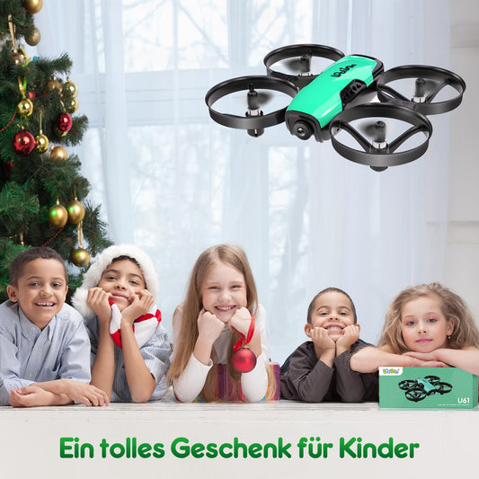 Loolinn | Drone with Camera as Gift for Kids - Mini Remote Control Drone with Video & Photos/Adjustable Camera/Two Batteries/Certified C0-Certificate (Gift for Boys and Girls)