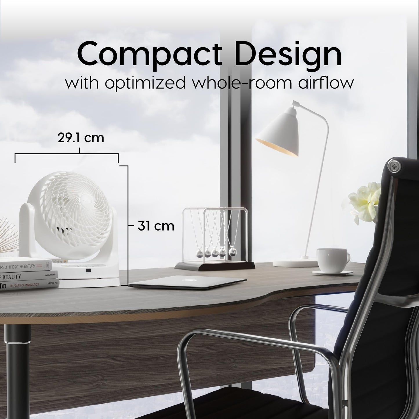 Iris Ohyama Woozoo, 23㎡, Fan, White, 3 speeds, Remote Control, Oscillating, Silent, Table Fan, Desk Fan, Floor Fan, Portable, Cooling, PCF-MKC18
