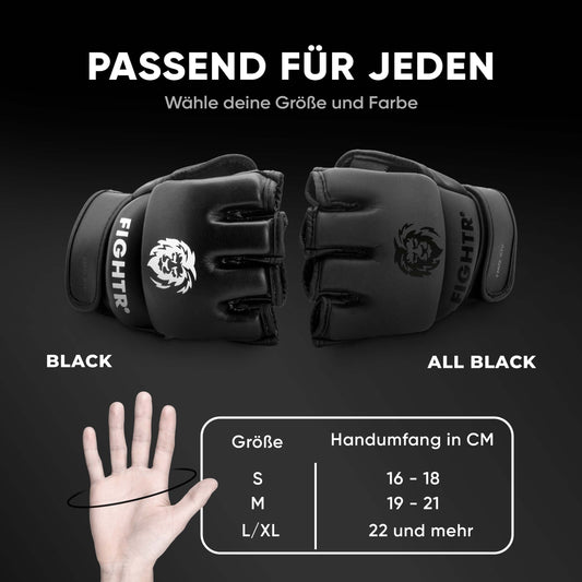 FIGHT® Professional MMA Gloves for Grappling Sparring Training, Kickboxing Martial Arts Muay Thai Heavy Bag Focus Mitts Boxing | for Men and Women including Carry Bag...