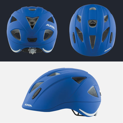 Alpina children's bicycle helmet, blue mat, 49-54 cm.