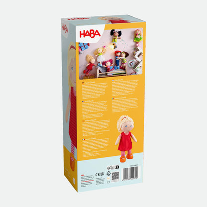 HABA Fabric Doll Annelie - Soft doll with hair for styling - With interchangeable clothing - From 18 months - 30 cm - Washable - 1302108001