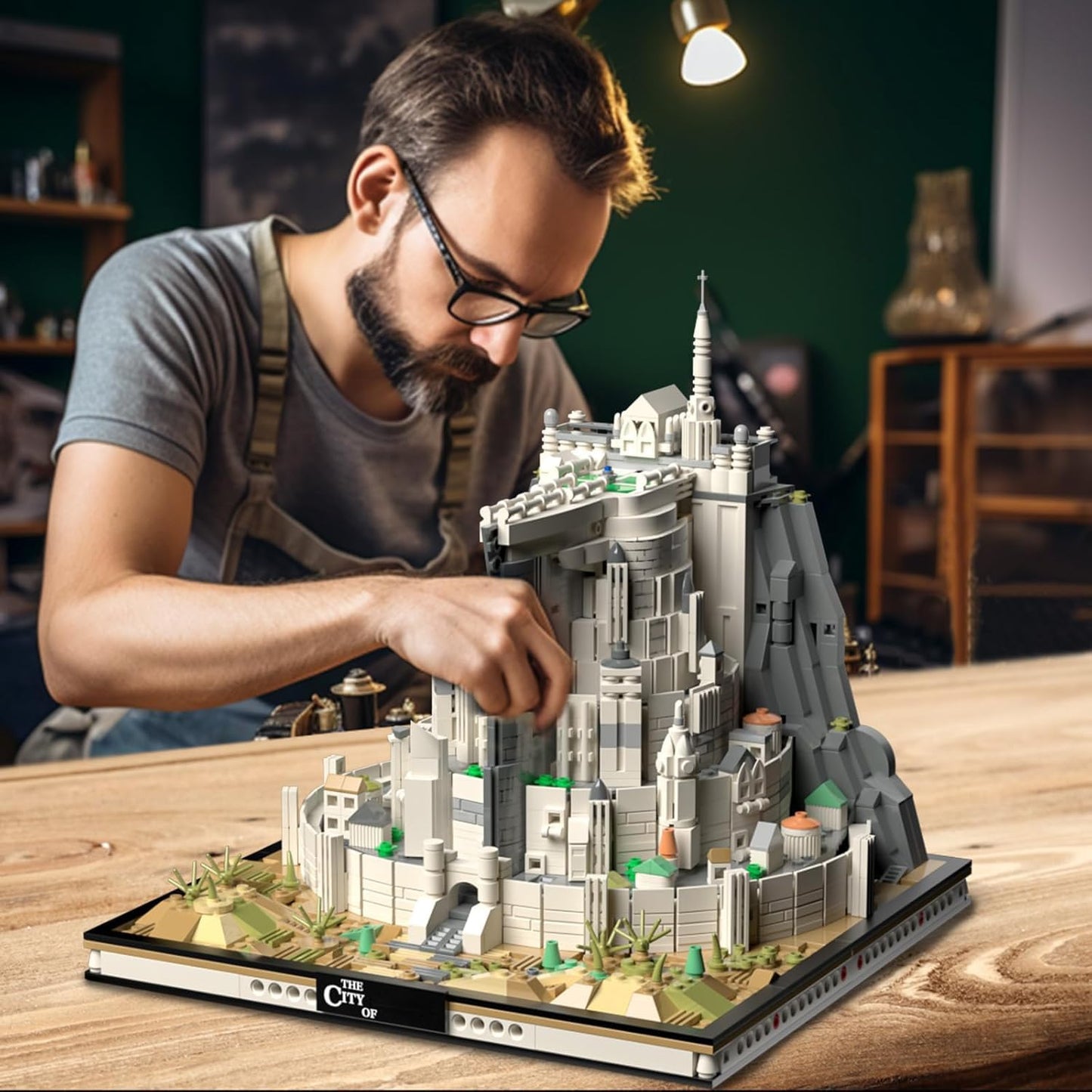 TOY PLAYER Architecture Building Blocks Ideas Mini Bricks, Movie STEM Lord Magic Moc Rings decoration Gift for Adult Boys 8-16+ Not Compatible With Lego 1680pcs