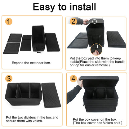 GOYJOY Dog Seat Extender for SUV, Truck, Sedan, front and back seat extension with storage, can hold up to 90kg, for large, small, medium pets.
