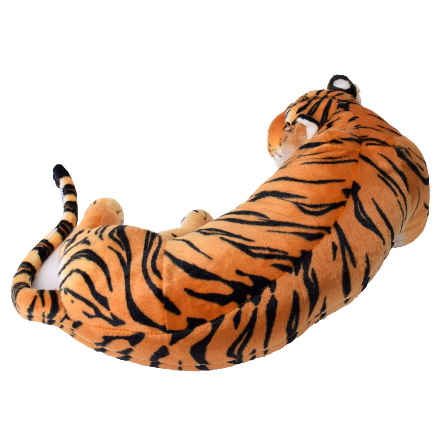 TE-Trend XXL Plush Tiger 80cm - Giant cuddly toy in realistic design - soft plush predator - cuddly tiger - stuffed tiger for kids and adults, perfect for snuggling & as a gift