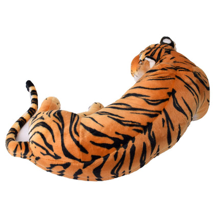 TE-Trend XXL Plush Tiger 80cm - Giant cuddly toy in realistic design - soft plush predator - cuddly tiger - stuffed tiger for kids and adults, perfect for snuggling & as a gift