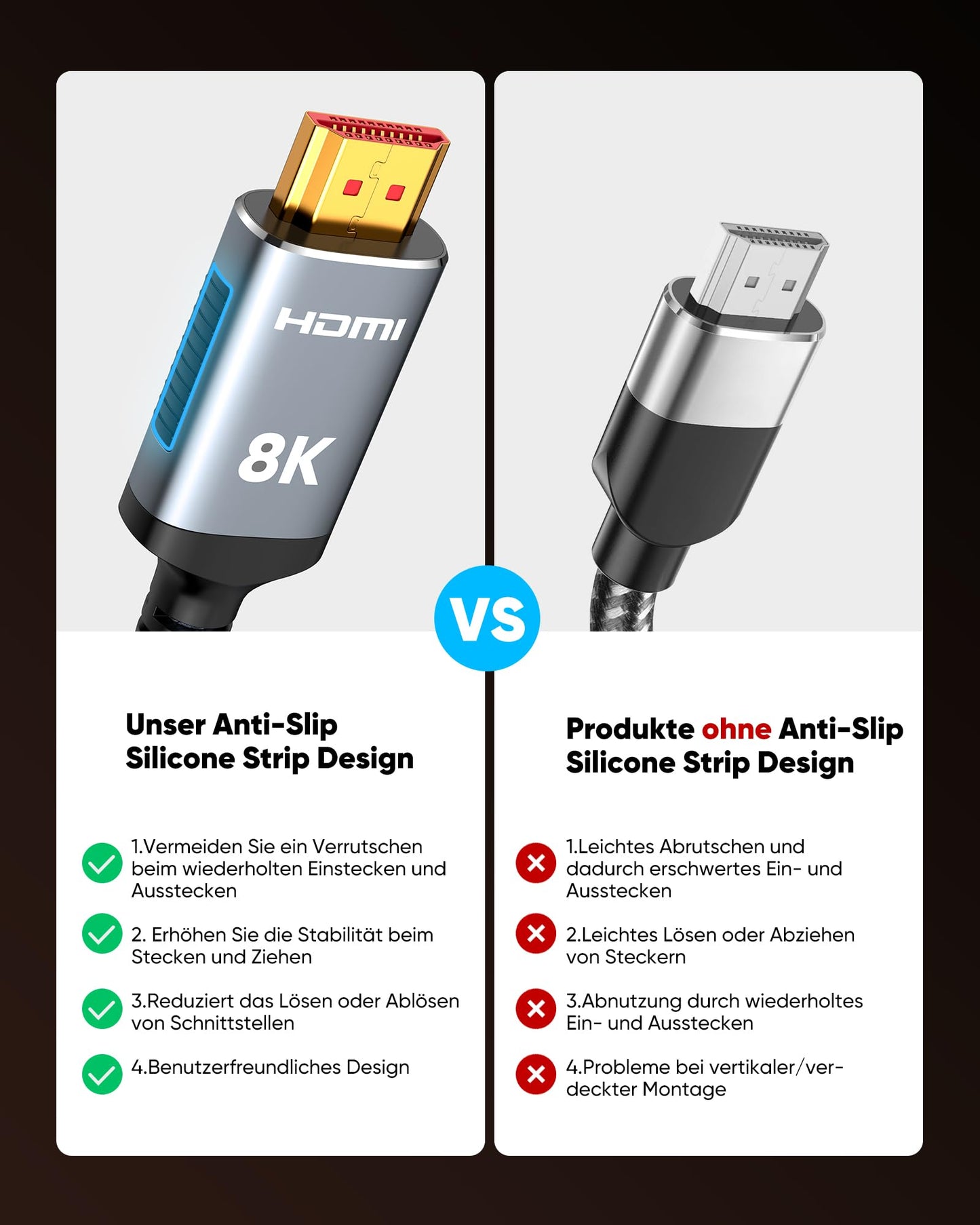 Highwings Fibre Optic HDMI Cable 20M 8K, HDMI 2.1 Cable 48Gbps Ultra Highspeed 8K@60Hz 4K@120Hz 7680P HDR10 eARC DTS:X 3D HDCP 2.2&2.3, Compatible with PS5/4/3 HDTV Blu-ray Player Monitor