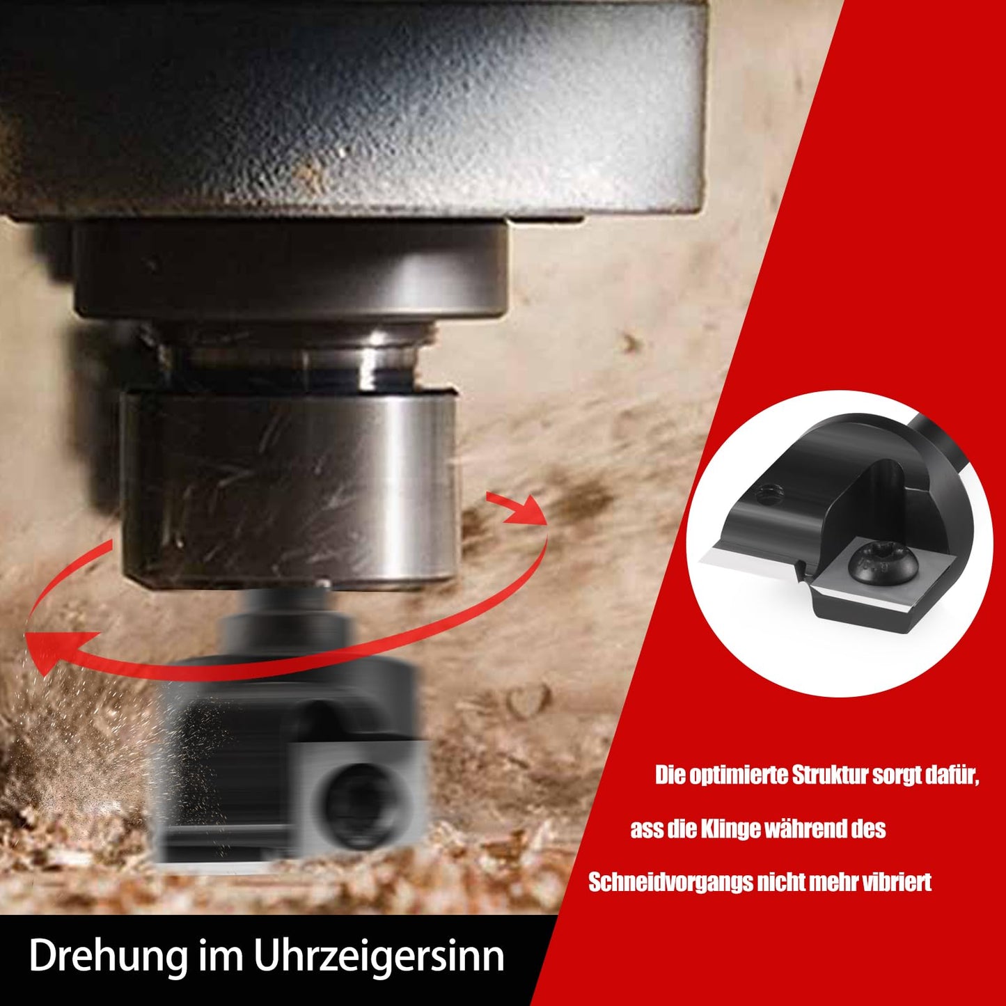 2 flute planing cutters with 8mm shank 25.4mm cutting diameter planing cutter with 5PCS inserts planing cutter for router spoilboard surfacing router bit Forward CNC cutter for wood flattening cutter