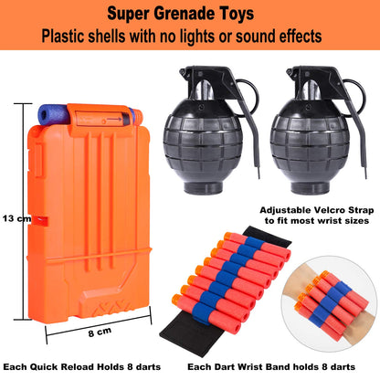 INNOCHEER Tactical Vest 2 Pack for Kids, Tactical Jacket Kit with 80 Darts, 2 Goggles, 2 Quick Reload Clips, 2 Masks, and 2 Wristbands.