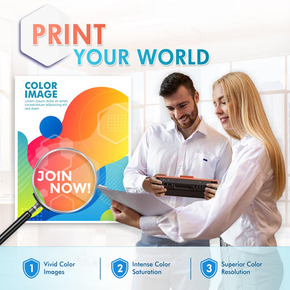 Inkalfa 201X 201A Toner Compatible Set as a replacement for HP M277dw Color Laserjet Pro MFP M277n M252dw M274n M252n M277c6 CF400X CF400A CF401X CF402X CF403X CF400 4-pack Black Cyan Yellow Magenta