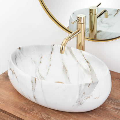 Rea wash basin washbasin countertop ceramic hand wash basin washbowl oval ivory stone marble 33x48 bathroom