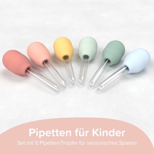 Inspire My Play 6 x Droppers for Kids - Droppers for Kids - Sensory Toys and Accessories for messy play - Pastel