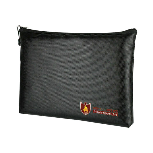 JEROOP Fireproof Document Bag 34 x 25 cm, Waterproof Fire Resistant Pouch, Safe Fireproof Money Storage, Large Capacity.