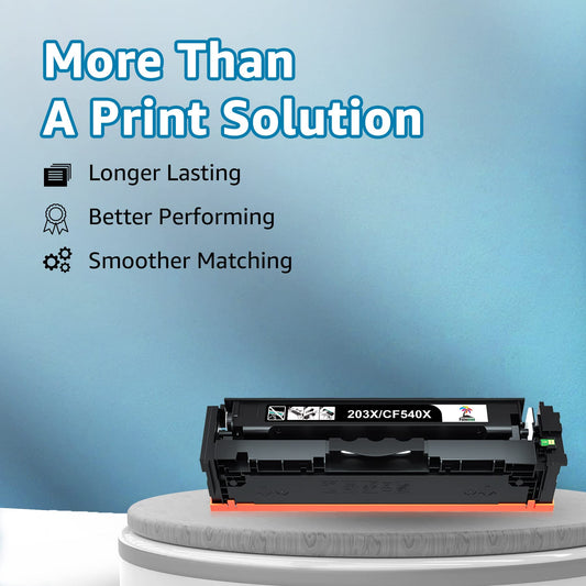 203X Toner Compatible for HP 203X 203A CF540X CF540A for HP Color Laserjet Pro MFP M281fdw M281fdn M280nw Color Laserjet Pro M254dw M254nw M254dn M281 M254 (1-Pack, Black)