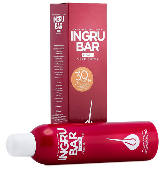 Ingrubar hair thickener, 1 pack (1 x 250 ml, 3-month supply) | Against hair loss for women & men | Vegan certified hair serum