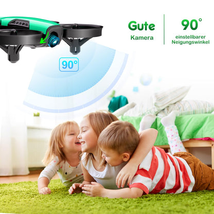 Loolinn | Drone with Camera as Gift for Kids - Mini Remote Control Drone with Video & Photos/Adjustable Camera/Two Batteries/Certified C0-Certificate (Gift for Boys and Girls)