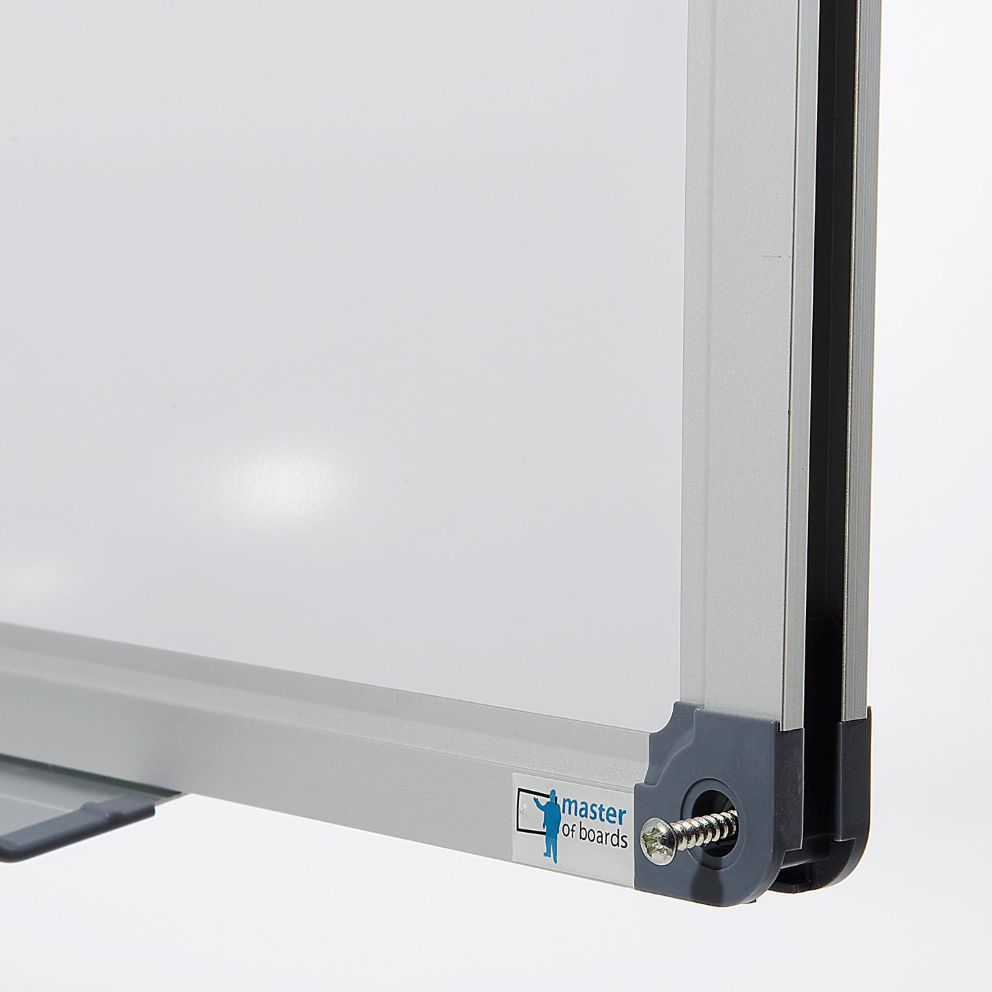 MOB Magnetic Whiteboard 60x45cm with aluminum frame and detachable pen tray for office, home, and school. Scratch-resistant and dry-wipe magnetic board in portrait & landscape orientation.
