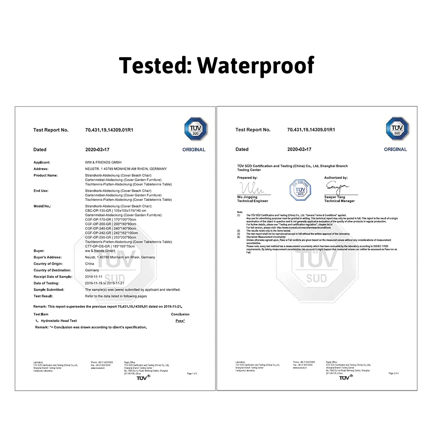 Cover table tennis table cover outdoor - PVC coating / bonded seams / ventilation window - cover for table tennis water resistant, UV resistant & winterproof - 185*165*70 cm