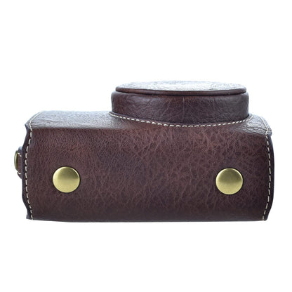 kinokoo Protective Case for GR 3/GR III/GR III X PU Leather Camera Bag for GR III/GR III X Case with Shoulder Strap - Coffee