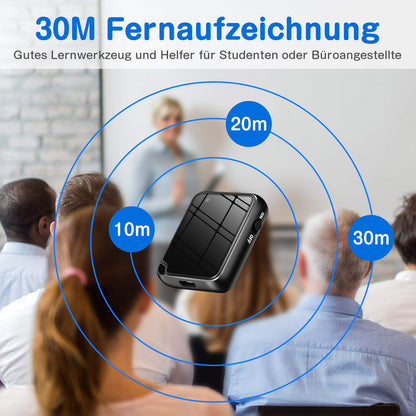 QZT Mini Voice Recorder, Dictaphone - Voice Activated, Noise Reduction, USB, One-Touch Recording, MP3, 16GB Voice Recorder for Lecture, Presentation, Lesson, Learning.