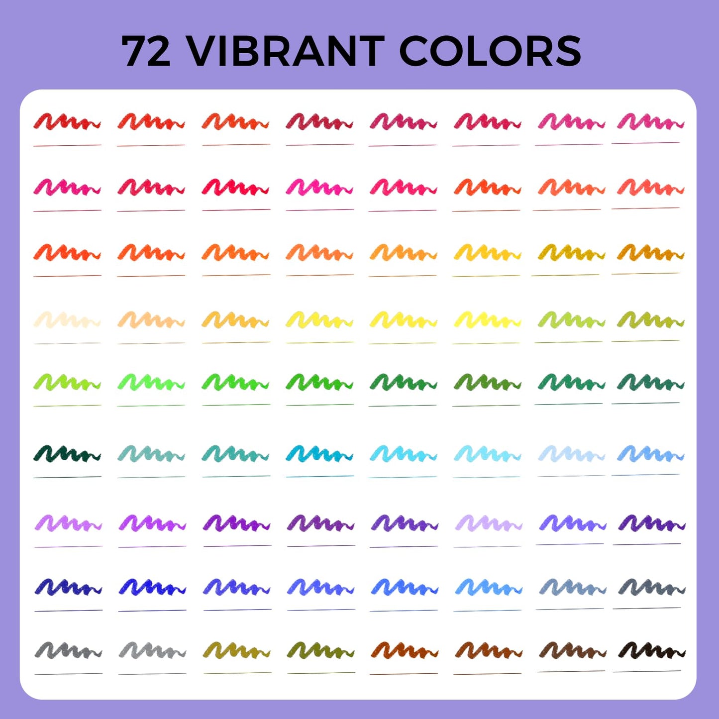 Artecho Dual Brush Pen Set 72 Colors with Black Carrying Case, Felt Tip Pens Thick and Thin, Brush Pens Set, Pens for Bullet Journal, Calligraphy, Manga, Coloring Books, and Hand Lettering.