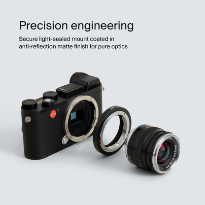 Urth Lens Adapter: Compatible with Leica M lenses and Leica L camera bodies.