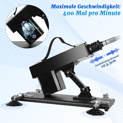 QUIWOO Sex Machine, Automatic Thrusting Love Machine for Women and Men, Sex Toy with Multi-Angle Adjustable Fucking Machine with 6 3xlr Interface Attachments, Glass Dildo.