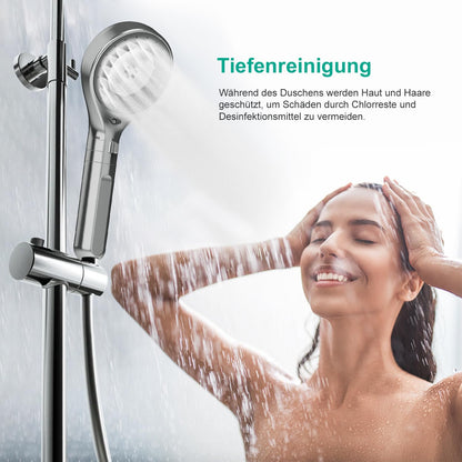 BerkeMed shower filter with pressure boost and three water spray modes, ACF activated carbon filter.