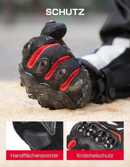 KEMIMOTO motorcycle gloves for men, summer motorcycle gloves with knuckle protector and touchscreen, breathable sport gloves for men and women, for motorcycle, bicycle, scooter, hunting
