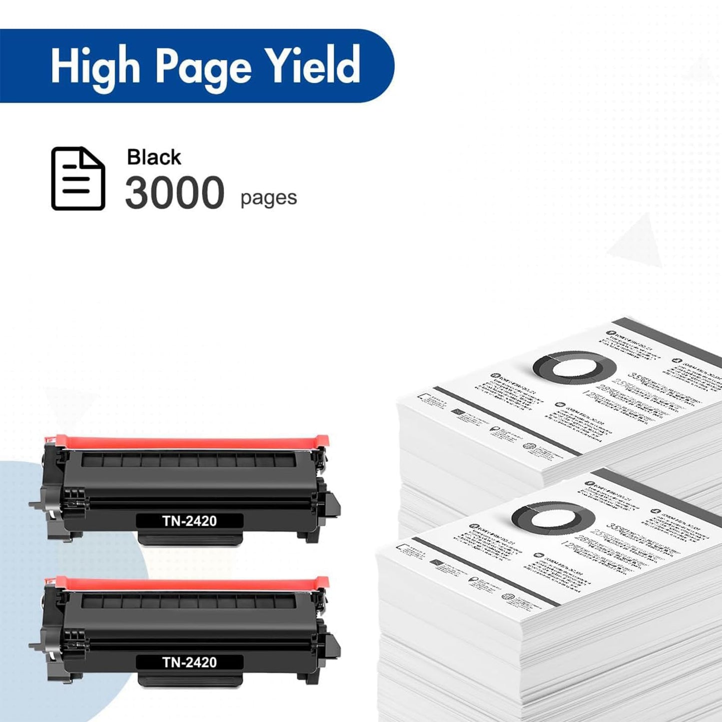 TN2420 TN-2420 MFC L2710DW Toner: Compatible with Brother TN2410 TN-2410 HL-L2350DW HL L2350DW MFC-L2710DW DCP-L2530DW MFC-L2710DN HL-L2310D MFC-L2750DW DCP-L2510D MFC-L2730DW HL-L2375DW 2-Pack Black