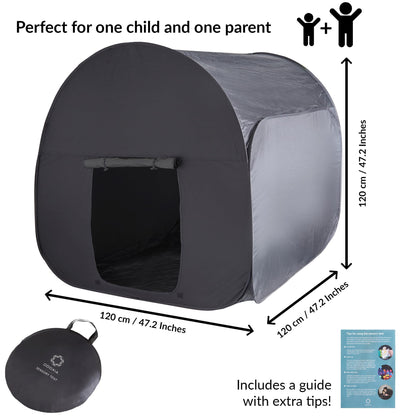 Sensory tent for children to play and relax| Aid for autism, SPD, anxiety, lack of concentration| Dark pop-up cave for autistic children| for home or school| Double