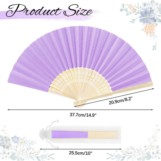 iZoeL 12 PCS Hand Fans Colorful Fans Wedding Macaron Paper Fans Wedding Fans Pocket Fans Foldable Fans Colorful Hand Fans Wedding Party Favor with Pouch (Macaron)