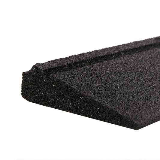 Curb ramp rubber LxWxH: 400x250x70 mm Set = 2 pieces black (ramp rubber wedge wheelchair ramp access ramp access wedge access aid door threshold ramp, car ramp)