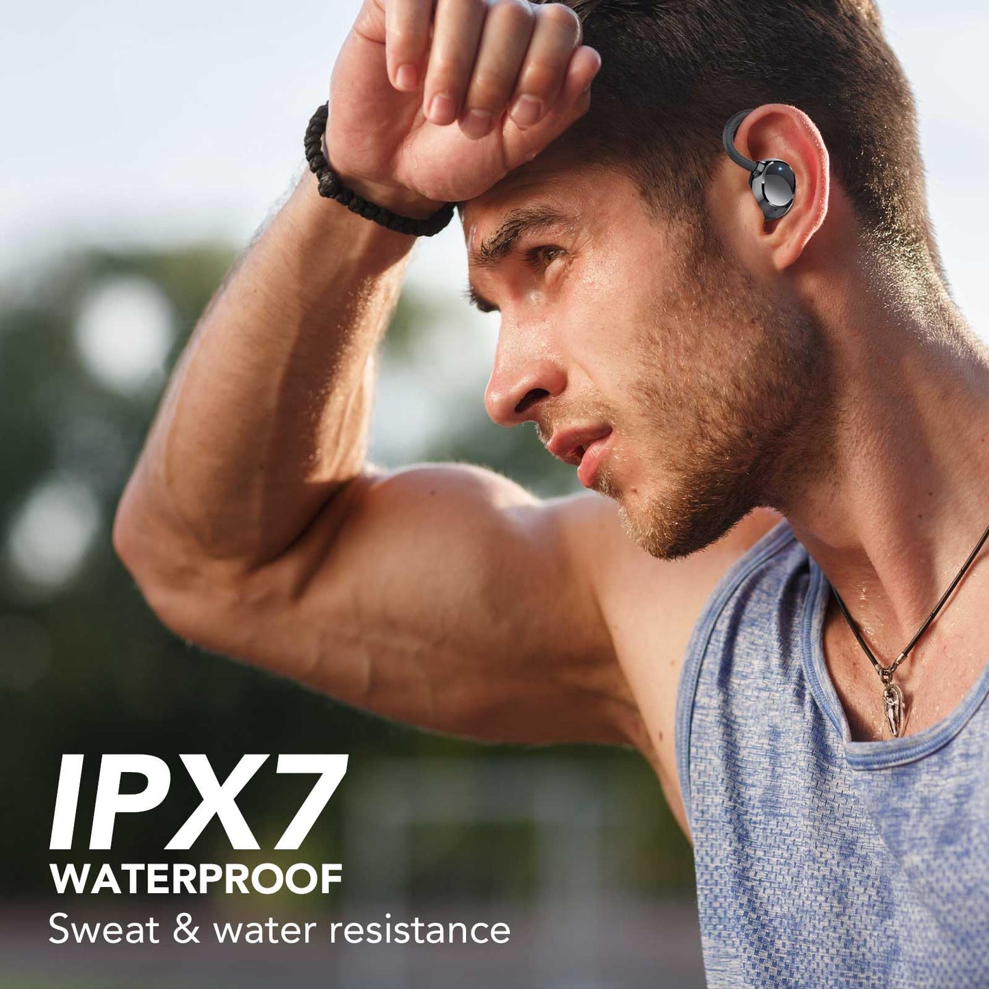 Tukio Bluetooth Headphones Sport, Wireless Bluetooth Earphones, 80Hrs In-Ear 20250119-00 Dark Black