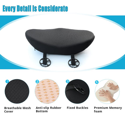 OLYDON Wedge Cushion for Car, Memory Foam Car Seat Cushion, Improving Sitting Posture, Comfortable Car Seat Cushion for Adults, Suitable for Car and Office Chair (Black)