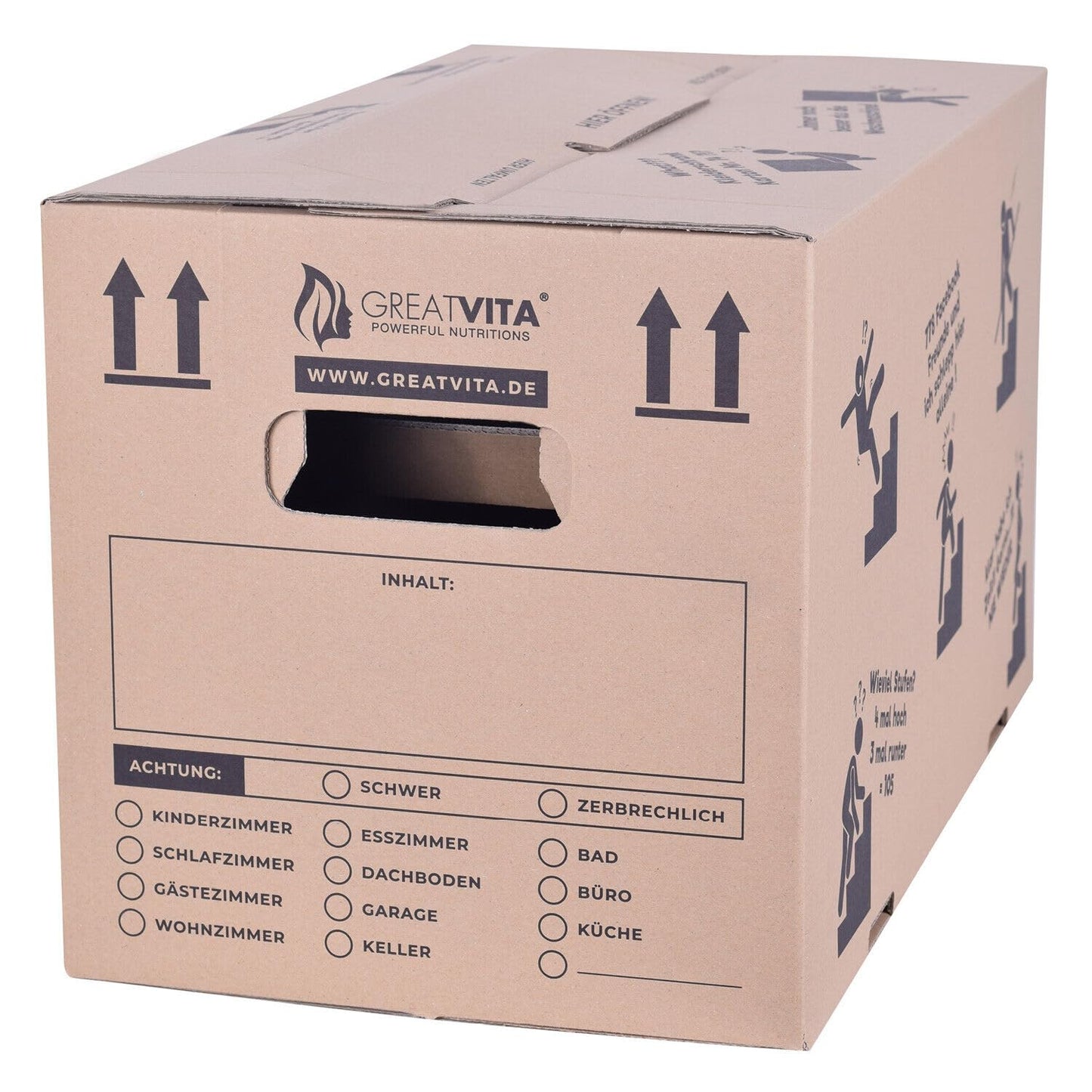 15 moving boxes, book boxes, file boxes | 600 x 330 x 350 mm, double-walled | extra large & sturdy up to 40 kg | made from recycled paper & reusable | large packing boxes for moving
