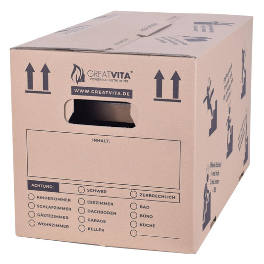 15 moving boxes, book boxes, file boxes | 600 x 330 x 350 mm, double-walled | extra large & sturdy up to 40 kg | made from recycled paper & reusable | large packing boxes for moving