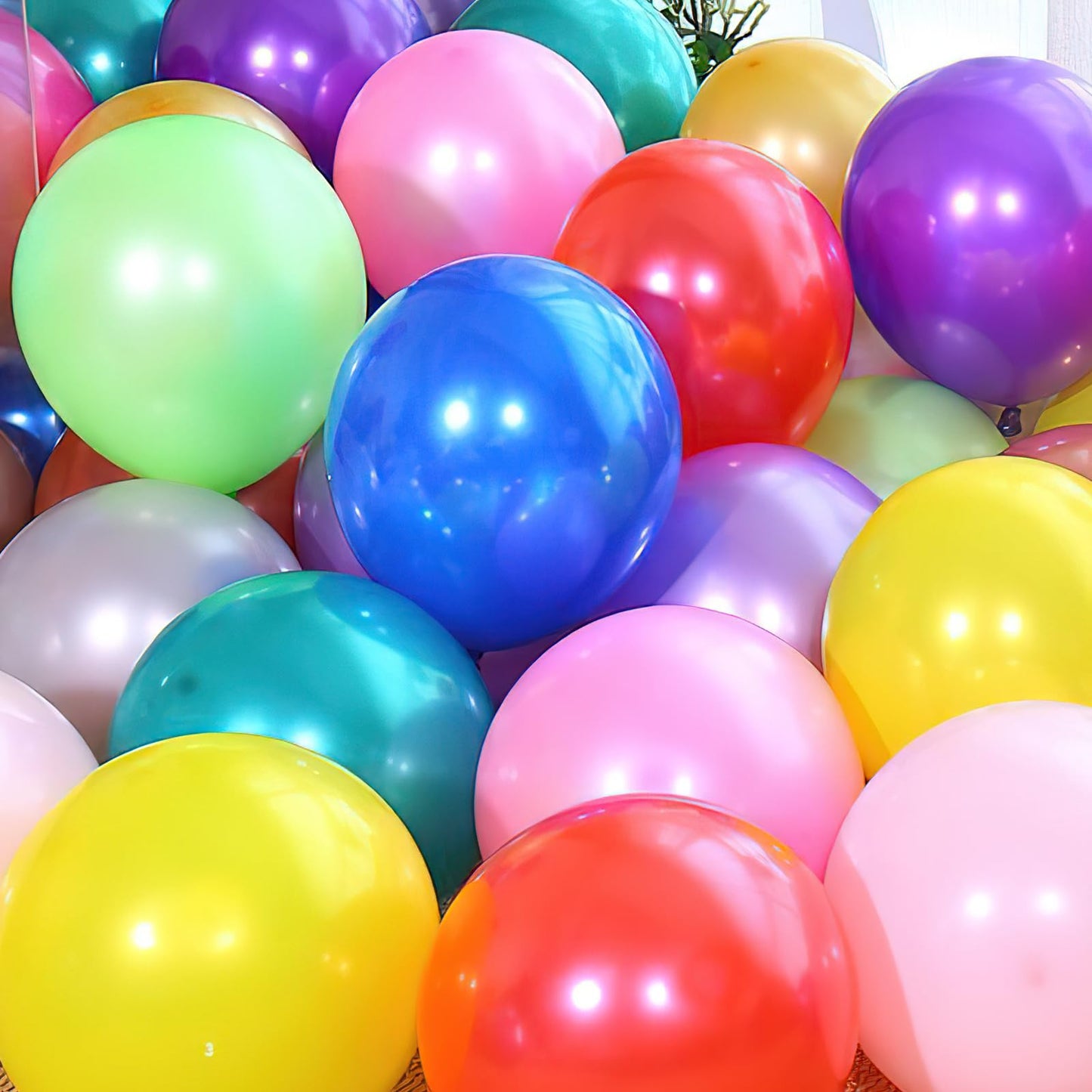 Balloons for Birthday [100 Pieces], 10 Colors Helium Balloons Vibrant 30cm(12 inch) Colored Latex Balloons for Kids Birthday Wedding Balloon Garland Graduation Baby Shower Party