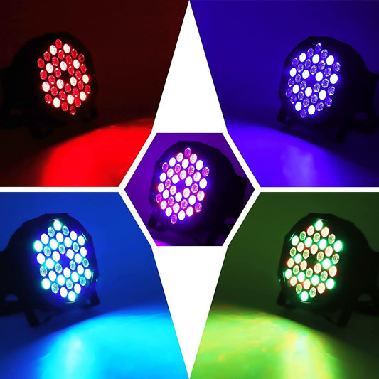 U`King 8 Pack RGB LED Par Lights, 36 LED Stage Light Party Light with Remote Control, Disco Light Spotlight Colorful Lighting for Stage DJ Party Show Bar Halloween Christmas