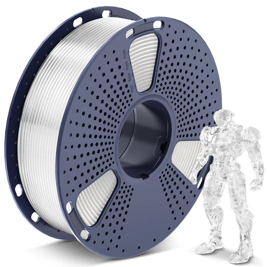 SUNLU PLA Filament 1.75mm Transparent, 3D Printer Filament PLA 1.75mm +/- 0.02mm, Easy to Use, Beginner Friendly, Compatible with Most FDM 3D Printers, 1KG Spool.