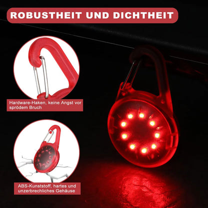 ZLCBBD blink light school bag USB rechargeable children LED safety light pendant for hiking running jogging pet backpack light up pendant dog red