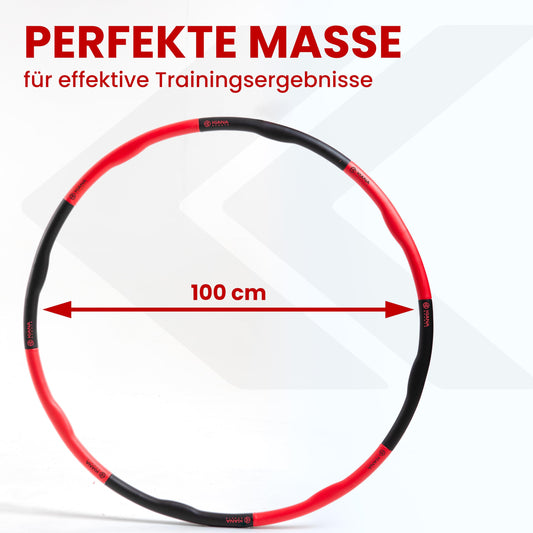 KIANA SPORTS® Hula Hoop for Adults includes bag and exercise plan [1.2 kg] - Stable German-made Hoola Hoop - Hullahub Hoop for Weight Loss - Gymnastics Hoop with waves