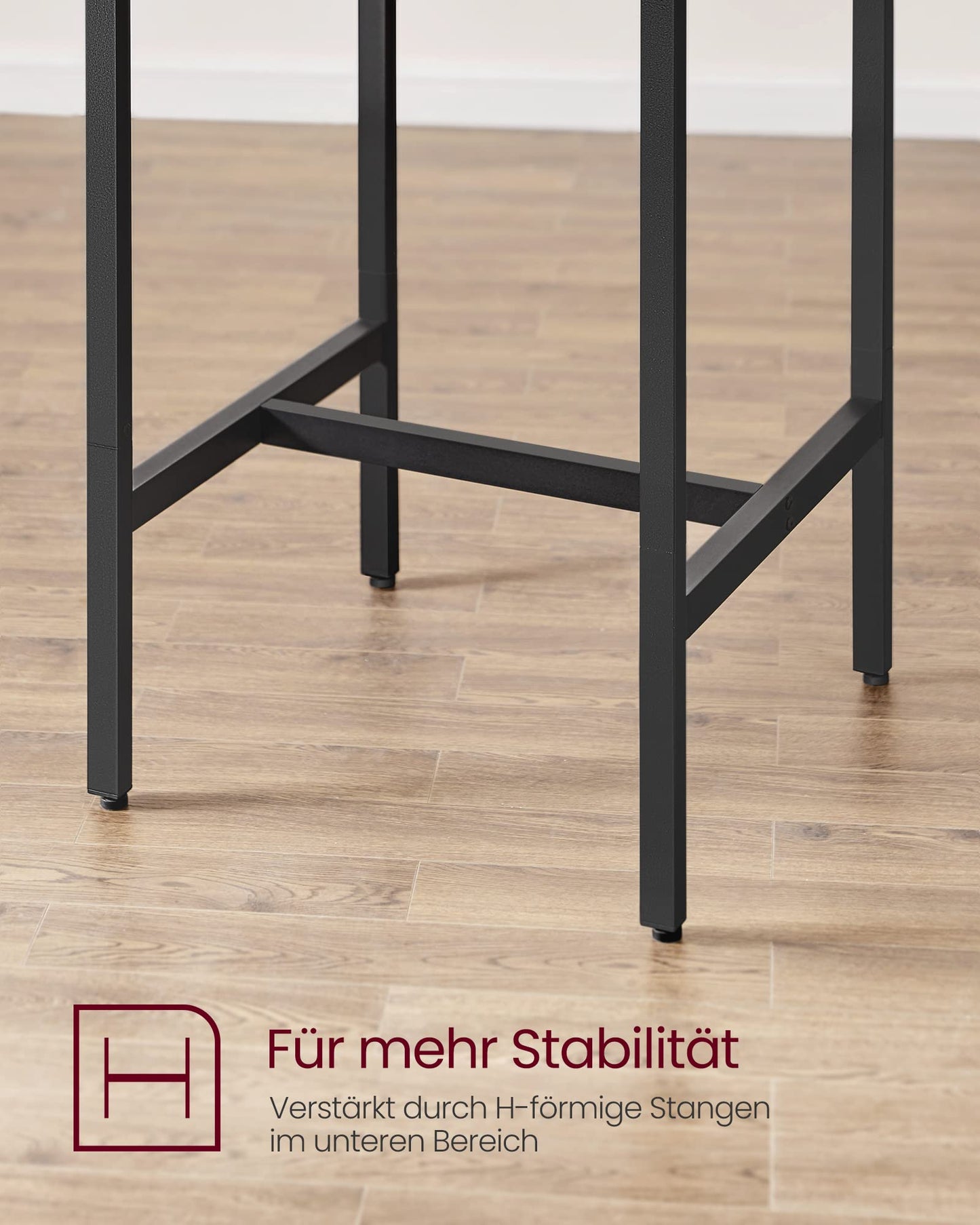 VASAGLE bar table with bar stool set, dining table with 2 chairs, small kitchen table, bar chairs, for dining room, kitchen, vintage brown-ink black LBT017B01