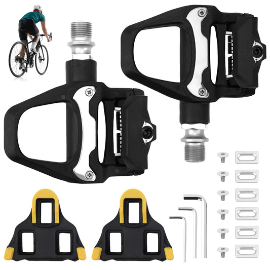 LPZMPZ bicycle pedals non-slip Compatible with Shimano SPD Sl road bike SDP pedals No click with 9/16 inch ball bearings for MTB Gravel SDS clipless pedals Race pedals Bike