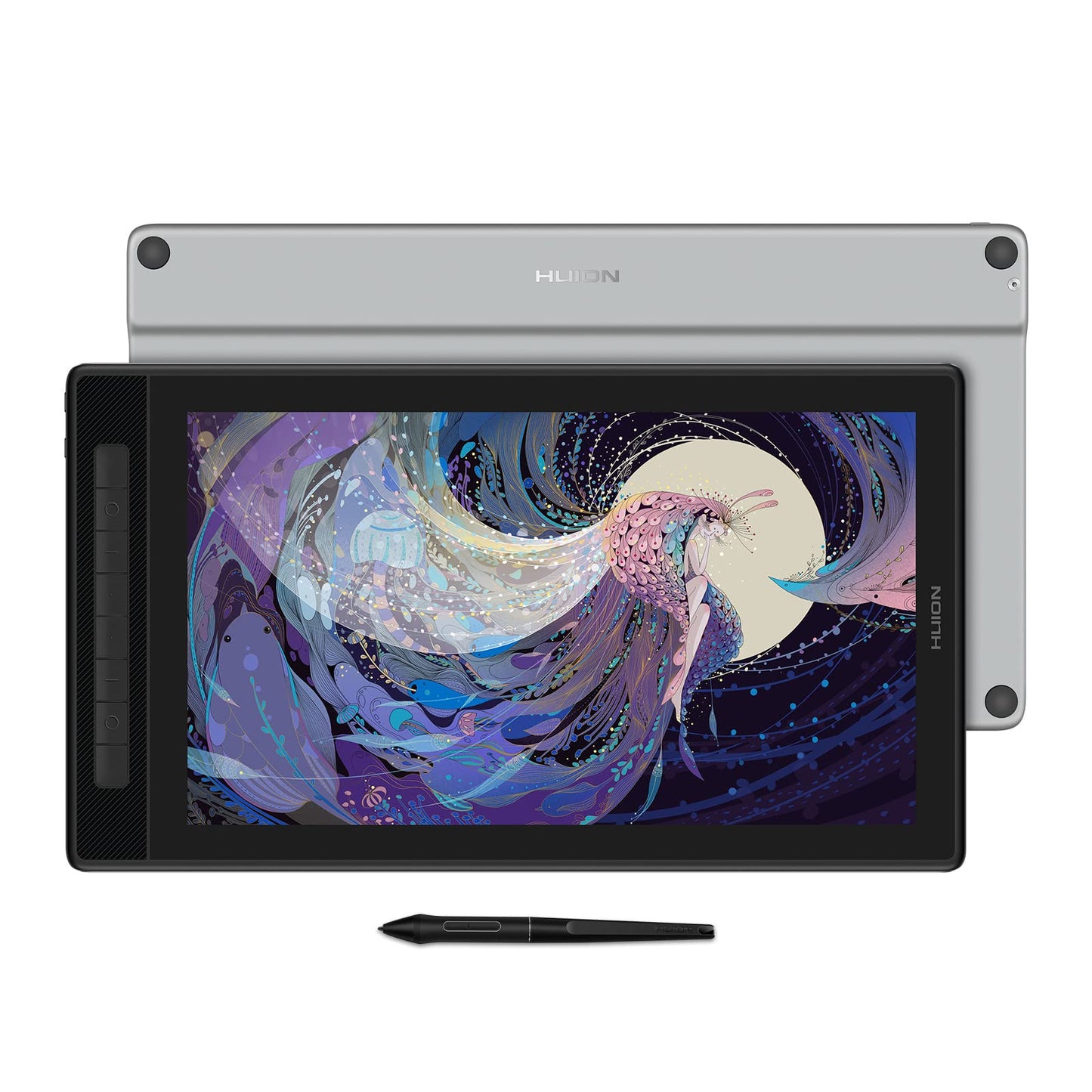 HUION Kamvas Pro 16 2.5K graphics tablet with display, 2.5K resolution, 145% SRGB color gamut, and 1:1200 contrast ratio, ideal for painting, online work - 15.8 inches.